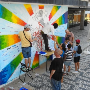 Pintura mural ‘Mapa dos Afetos’ – Feira do Livro de Braga 2022